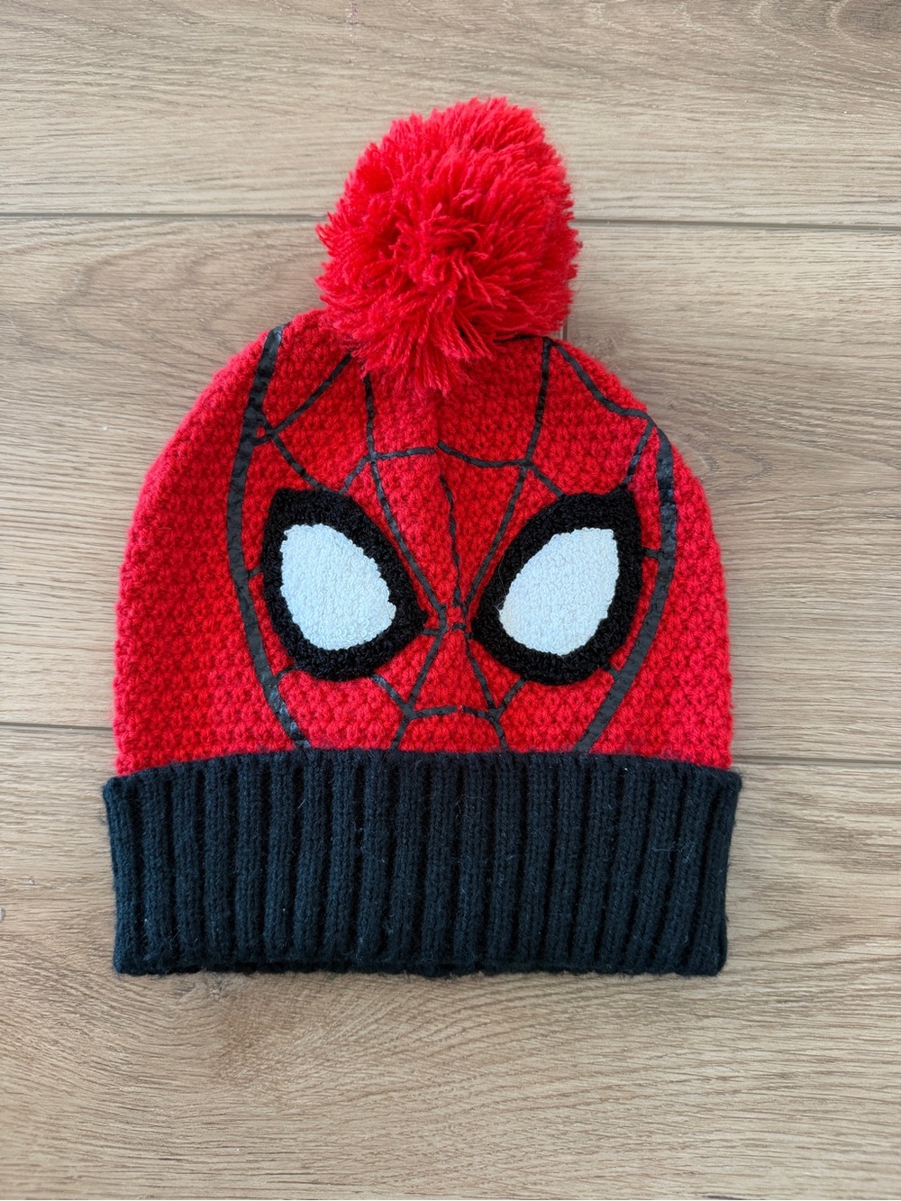 Red Spider Man Knit Beanie for Kids